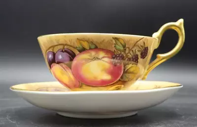 Buy Aynsley Orchard Gold Cup And Saucer Signed N Brunt • 80£