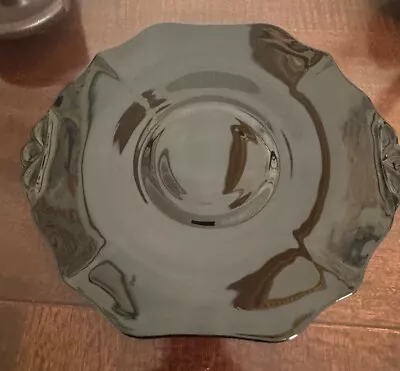 Buy Vintage Black Amethyst Depression Glass Large Serving Plate Scalloped Rim 12” • 13.98£