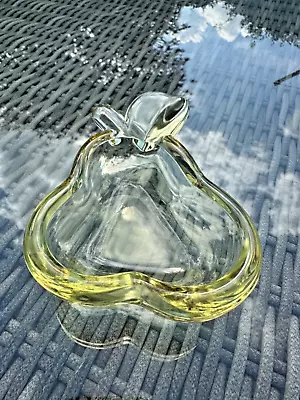 Buy Retro Art Vannes Le Chatel French Lemon Glass Pear Dish Ashtray • 20£