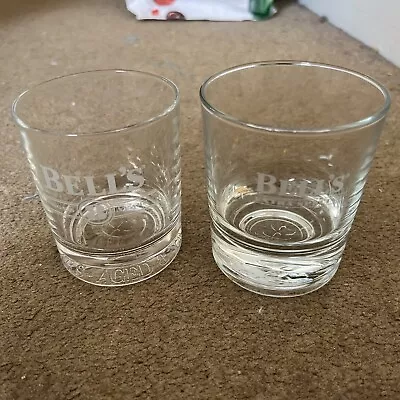 Buy Bells Whisky Pair Of Tumblers Clear Glass Vintage • 9.99£