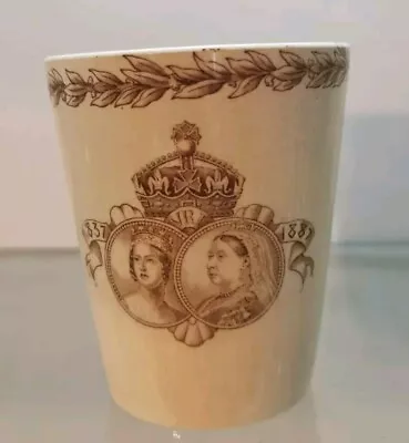 Buy Antique 1887 Doulton Burslem Beaker For Queen Victoria's Golden Jubilee • 24.50£