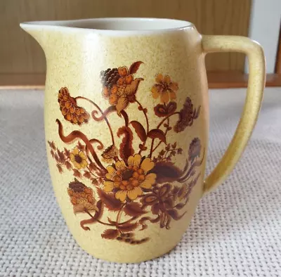 Buy Vintage New Devon Pottery Brown Floral Pattern Jug 13.5 Cm • 5.99£