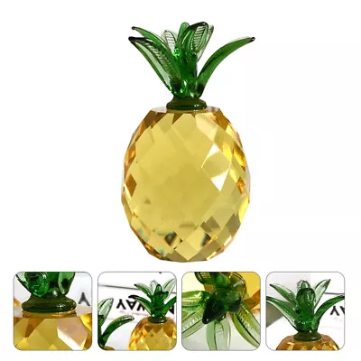 Buy  Crystal Pineapple Ornament Seasonal Decor Elegant Miniature Office • 9.48£