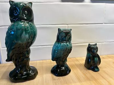 Buy Vintage Blue Mountain Pottery Canada Set Of 3 Owls. Vgc • 20£