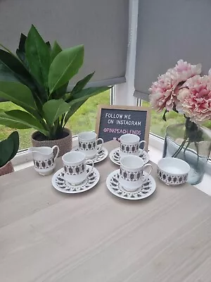 Buy Paragon Fine Bone China Symmetra Tea Coffee Cups + Saucers 10PC Set • 15£