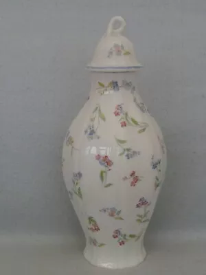 Buy Royal Worcester Bone China Lidded Jar / Urn In The  Forget Me Not  Pattern 18 Cm • 5.99£