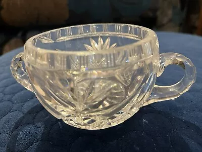 Buy Vintage Cut Glass Crystal Double-Handled Bowl/ Dish • 5.99£