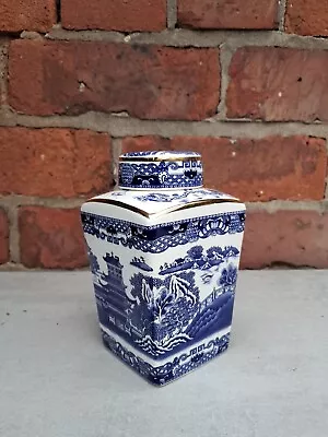 Buy Vintage Wade Pottery Willow Pattern Tea Caddy • 10£
