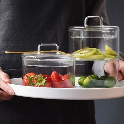 Buy  Food Containers Glass Bowl Salad With Lid Fruit Snack Storage Dessert • 8.69£