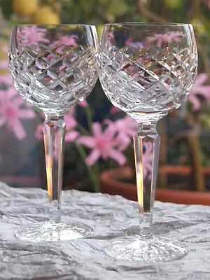 Buy Waterford Crystal Tyrone Hock Wine Glass Pair Vintage • 80£