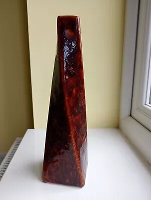 Buy Rare Vintage Brown Salt Glazed Twisted Stem Vase Un Marked Possibly German • 20£
