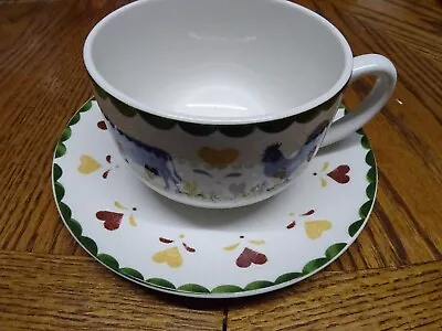 Buy Wood & Sons Jacks Farm Large Breakfast Cup & Saucer • 15£