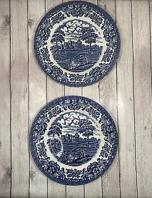 Buy Hostess Tableware England OLD COUNTRY CASTLES Blue And White Dinner Plate  X 2 • 10.95£