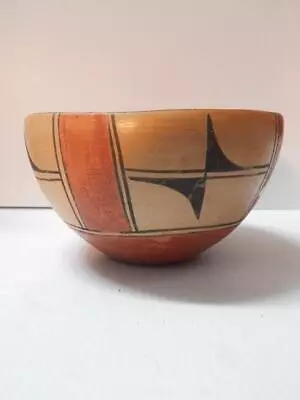 Buy Superb Antique Old Polychrome Zia Pueblo Indian Pottery Deep Bowl Pot - • 605.75£