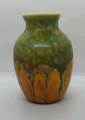 Buy Antique Drip Glaze Pottery Vase Marked Bristol - Ruskin Style - 20th Century • 24.99£