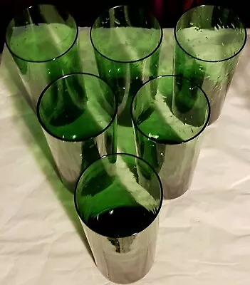 Buy Rare Set 6 Green Signed Royal Brierley Bubble Hi Ball Tumbler Glasses • 145£