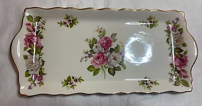 Buy James Kent, Old Foley Oblong Sandwich Plate, Harmony Rose Design • 6£