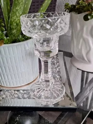 Buy Tyrone Irish Fintona Hand Cut Crystal Candlestick Candle Holder 5 1/2  Tall • 16.75£