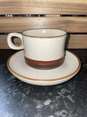 Buy Vintage Retro DENBY POTTERS WHEEL Brown Rust Cup & Saucer • 6£