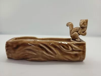 Buy Wade Whimsies Squirrel On A Log Ceramic Dish Tray VINTAGE ANIMAL COLLECTABLES • 5£