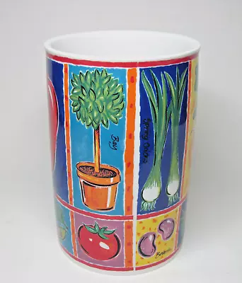 Buy Colourful DUNOON Pottery UTENSIL JAR - 'Legumes' - 6.5in - Jane Brookshaw • 11.99£