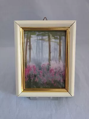 Buy Porsgrund Handverks Studio Porcelain Art Tile Framed Norway Flowers Woodland  • 9.99£