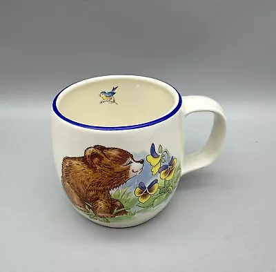 Buy Vintage Prinknash Pottery Bear With Pansies Ceramic Kids Children’s Kids Mug • 8£