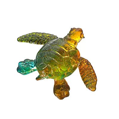 Buy Color Crystal Turtle Figurine Collectible Glass Sea Animal Ornament Home Decor • 13.19£