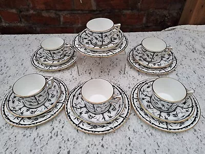 Buy 18 X Vintage Hammersley Black Bamboo Tea Service • 80£