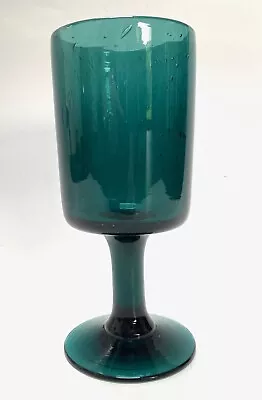 Buy Trapped Air Bubbles Teal Blue Glass Goblet Erik Hoglund Kosta Boda, Sweden ? • 25£