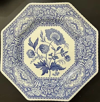 Buy Spode Blue Room Sutherland Collection FLORAL Octagonal Plate England • 23.30£