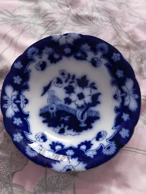 Buy Antique Royal Staffordshire Pottery Pekin Pattern Flow Blue  Bowl • 25£