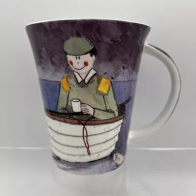 Buy Queens Fishing Trip Mug Alex Clark Black Labrador Rowing Boat Excellent • 12.99£