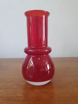 Buy Riihimaki,Vintage Riihimaen Lasi Oy 'Tuulikki' Vase 1518 By Tamara Aladin Red GD • 23.99£