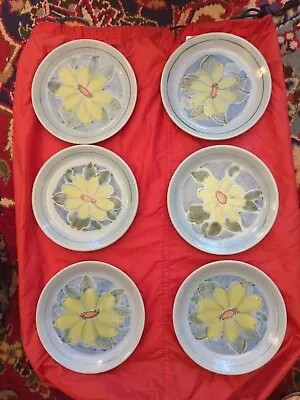 Buy Buchan Pottery Plates X 6 Edinburgh Flower Design • 20£