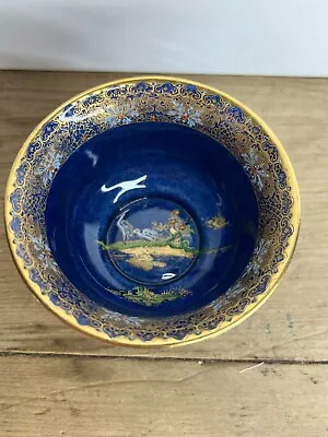 Buy Vintage Carlton Ware Blue Lustre Bowl Art Deco New Mikado Pattern  2728 Good Con • 28£