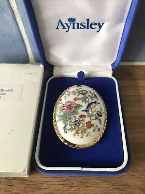 Buy Vintage Aynsley 'Pembroke' Bone China Brooch - 2” - Excellent Condition - Unused • 9.99£