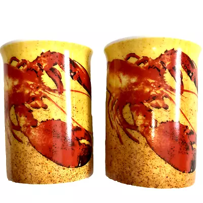Buy Mugs Paul Cardew Seashore Red Maine Lobster Front & Inside Yellow White • 13.05£