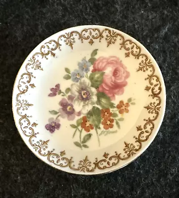 Buy Vintage CROWN STAFFORDSHIRE England's Bouquet Fine Bone China Butter Pat Dish • 14.91£