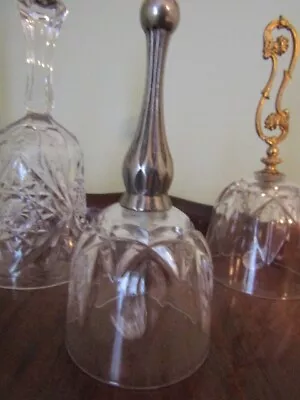 Buy Crystal Glass Bell With White Metal Handle In Excellent Condition • 5.99£