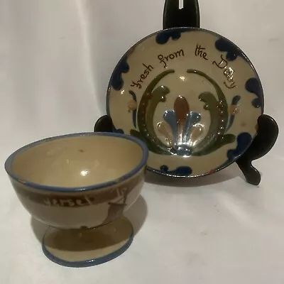Buy Aller Vale Pottery Small Sugar Bowl  And Plate Set • 3.75£