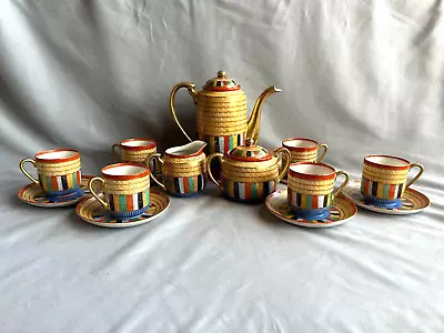 Buy Thousand Faces Hand Painted Coffee Tea Pot Set Of 15 Vintage Made In Japan 15 Pc • 74.55£