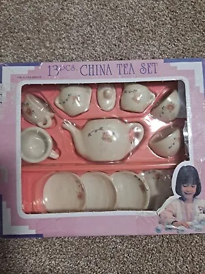 Buy Vintage Toy China Tea Set Made In China W/Box 13 Pieces Child's Tea Party 90’s • 16.80£