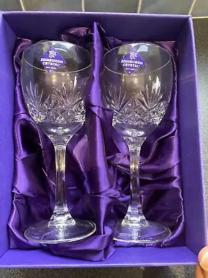 Buy Edinburgh Crystal Jura Wine Glasses Boxed • 15£