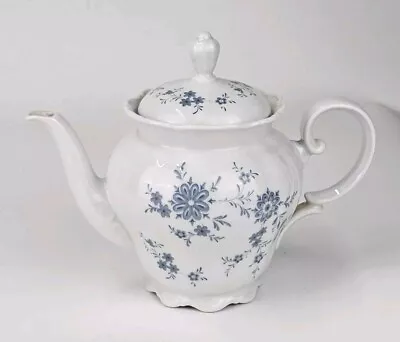 Buy Christina Porcelain Bavarian Blue Tea Pot Seltmann Weiden West Germany • 27.96£