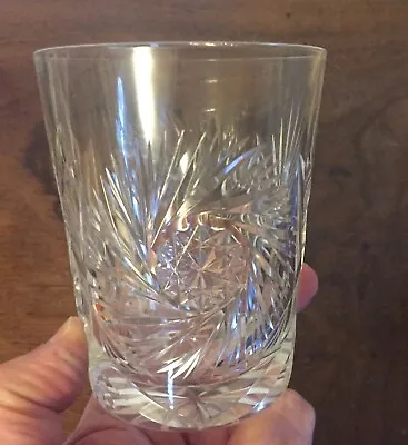Buy Antique 19th Century American Brilliant Cut Crystal Whiskey Glass Tumbler • 63.48£