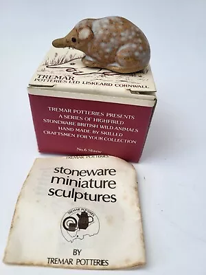 Buy TREMAR Studio POTTERY CORNWALL Shrew Boxed VGC • 10£