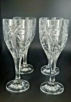 Buy Czech Bohemia Cut Crystal Majesty Palm Wine Glasses 2 Pc Set Thick & Heavy  • 17.71£