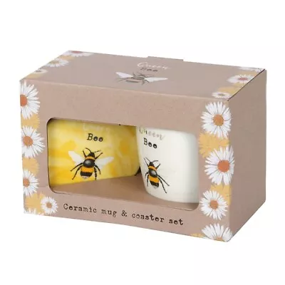 Buy Queen Bee Ceramic Mug And Coaster Set • 18.99£