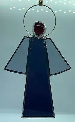 Buy F009 Stained Glass Suncatcher Hanging Angel Christmas 15cm Purples • 8.50£